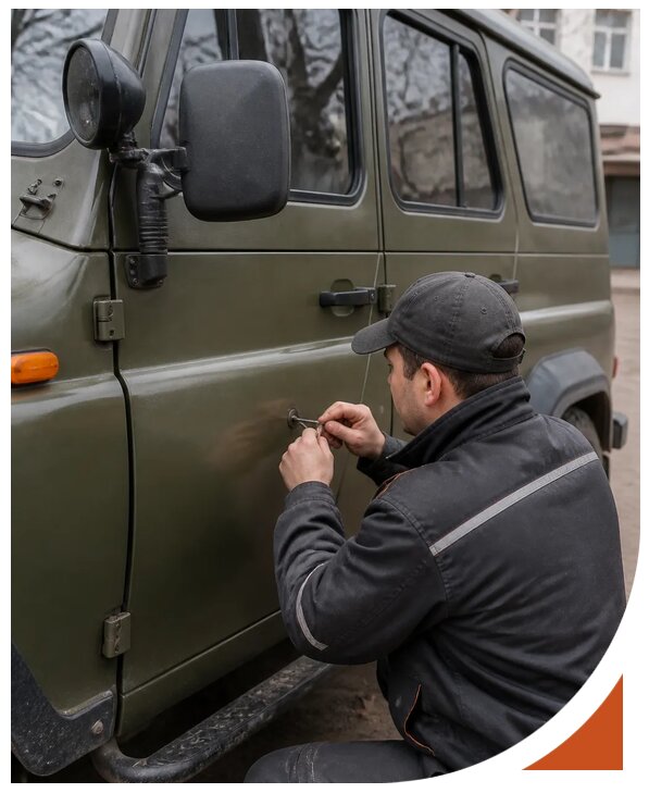 Профессиональное вскрытие автомобиля УАЗ без повреждений в Костроме